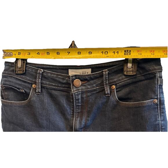 Ann Taylor LOFT Curvy Skinny Jeans Womens Blue Dark Wash Denim Low Rise W29 Sz 6 - Picture 9 of 10